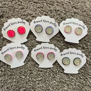 Kids Glitter Earrings Set
